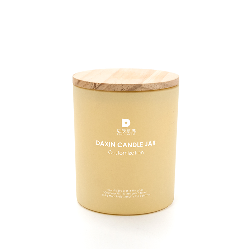 a brown Daxin custom candle jar with custom logo 01