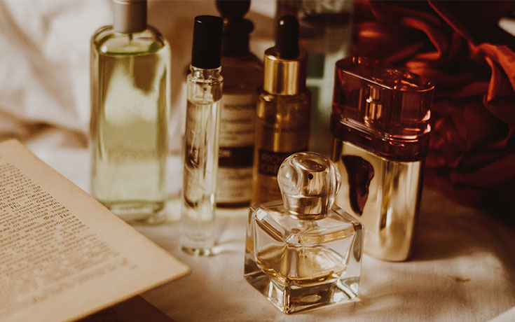 various perfume bottle packaging on display 01