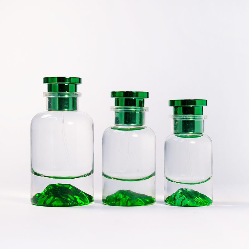 green perfume glass bottle (1)